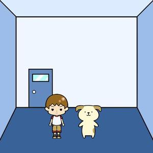 riobi (riobi)さんのゆるい男性と犬のイラストへの提案