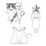 KopiLuwakさんの猫のイラスト3種類 募集への提案