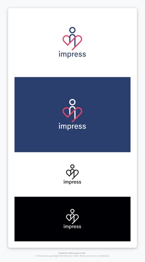 plus color (plus_color)さんの生命保険代理店「impress」のロゴへの提案