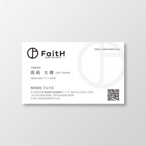 T-aki (T-aki)さんのリフォーム、リノベーション等の建設会社　FaitH.株式会社の名刺デザインへの提案
