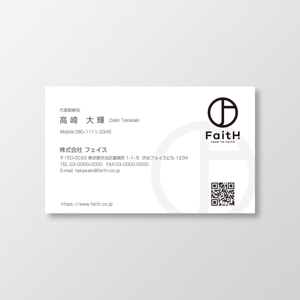 T-aki (T-aki)さんのリフォーム、リノベーション等の建設会社　FaitH.株式会社の名刺デザインへの提案