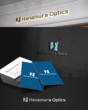 D.R DESIGN (Nakamura__)さんのレーザー装置や通信に関する光学製品を取扱う輸入商社「株式会社ハナムラオプティクス」のロゴへの提案