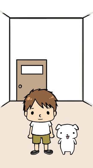 ふくだかよ (iyokan_kayo)さんのゆるい男性と犬のイラストへの提案