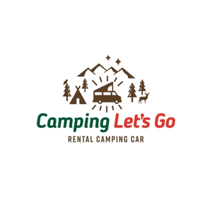 kaeru-4gさんのキャンピングカーレンタルサイト「Camping Let's Go」のロゴへの提案