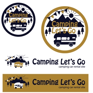 すいかねこ | イラストレーター (neiro-asako)さんのキャンピングカーレンタルサイト「Camping Let's Go」のロゴへの提案