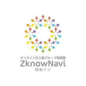 RDO@グラフィックデザイン (anpan_1221)さんのオンライン学習塾「ZknowNavi」のイラストロゴおよび文字ロゴへの提案