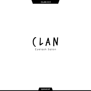 queuecat (queuecat)さんのアイラッシュサロン ｢CLAN｣のロゴへの提案