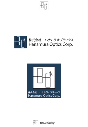 Cafe Kawashima (Kawaken_design)さんのレーザー装置や通信に関する光学製品を取扱う輸入商社「株式会社ハナムラオプティクス」のロゴへの提案