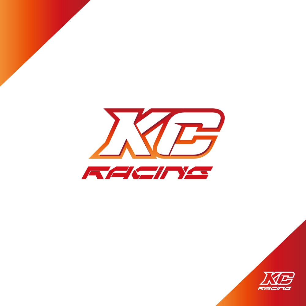 モータースポーツでカーレースチーム「KCracing」のロゴ