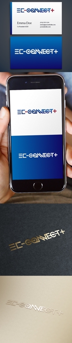 takon (takon)さんのECソリューションシステム「EC-Connect+」のロゴへの提案