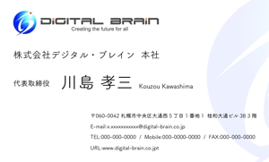ruinakamuraさんのソフトウェア開発会社　「(株)デジタル・ブレイン」の名刺デザインへの提案