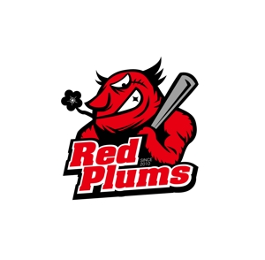claphandsさんの草野球チーム「RedPlums」のロゴ作成への提案