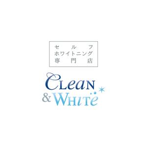 QuDesign (Qumapoo)さんのセルフホワイトニング店舗「Clean & White」ロゴへの提案