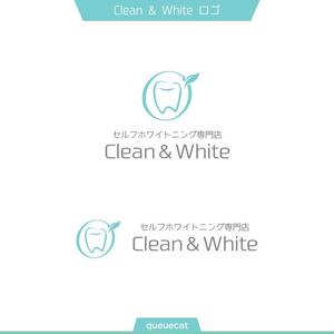 queuecat (queuecat)さんのセルフホワイトニング店舗「Clean & White」ロゴへの提案