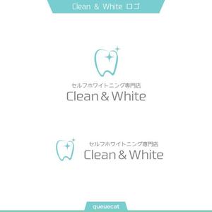 queuecat (queuecat)さんのセルフホワイトニング店舗「Clean & White」ロゴへの提案