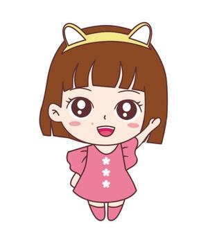 ぽんぽん (haruka0115322)さんのYoutube等で使用する女性二頭身デフォルメキャラクターデザインへの提案