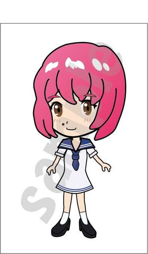 aoinu (aoinu)さんのYoutube等で使用する女性二頭身デフォルメキャラクターデザインへの提案