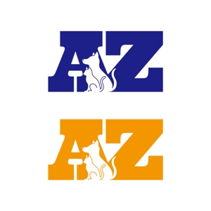 j-design (j-design)さんの動物病院　Azをメインに犬と猫のシルエットを組み合わせたロゴへの提案