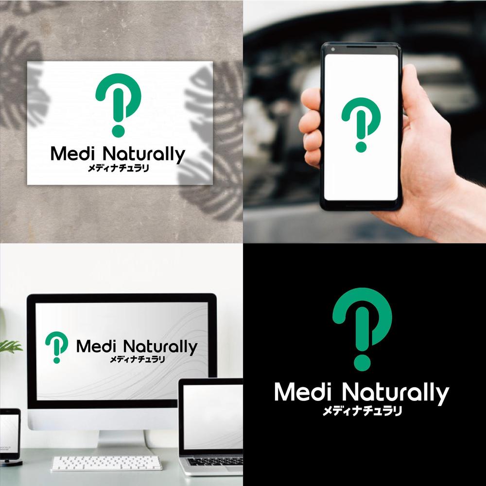 当社サブタイトル「Medi Naturally」（メディナチュラリ）のロゴを作成したい。