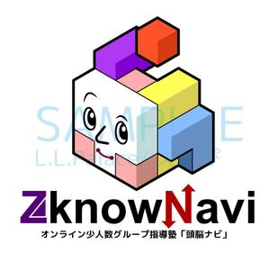 株式会社エルエルパレス／岩気裕司 (elpiy)さんのオンライン学習塾「ZknowNavi」のイラストロゴおよび文字ロゴへの提案