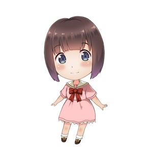 hira ()さんのYoutube等で使用する女性二頭身デフォルメキャラクターデザインへの提案