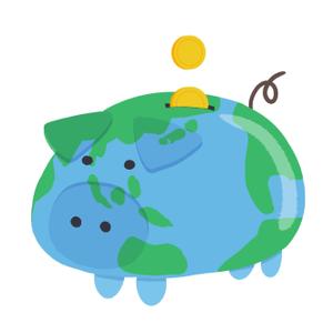 吉山みかん ()さんの豚の貯金箱のイラストへの提案