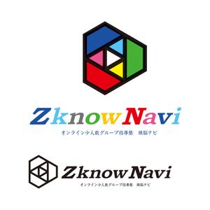 ICDO (iwaichi)さんのオンライン学習塾「ZknowNavi」のイラストロゴおよび文字ロゴへの提案