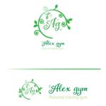 すいかねこ | イラストレーター (neiro-asako)さんのパーソナルトレーニングジム「Alex gym」のロゴへの提案
