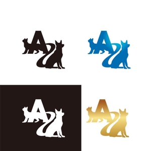 KOZ-DESIGN (saki8)さんの動物病院　Azをメインに犬と猫のシルエットを組み合わせたロゴへの提案