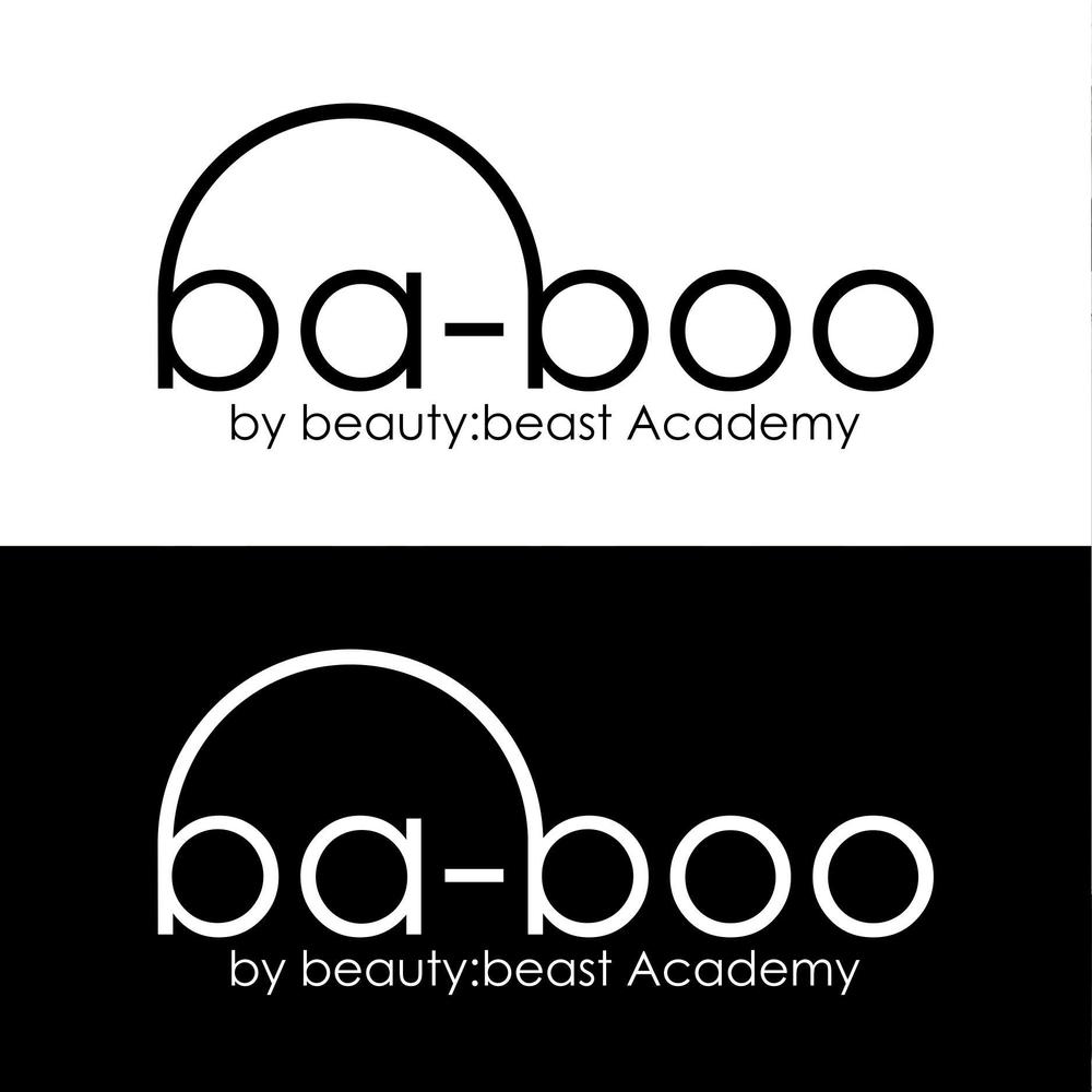 美容室『ba-boo by beauty:beast  Academy』ロゴ作成     