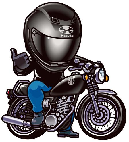 関重信 (gebu)さんのバイクに乗る男性のキャラクターのデザインの仕事【継続発注あり】への提案