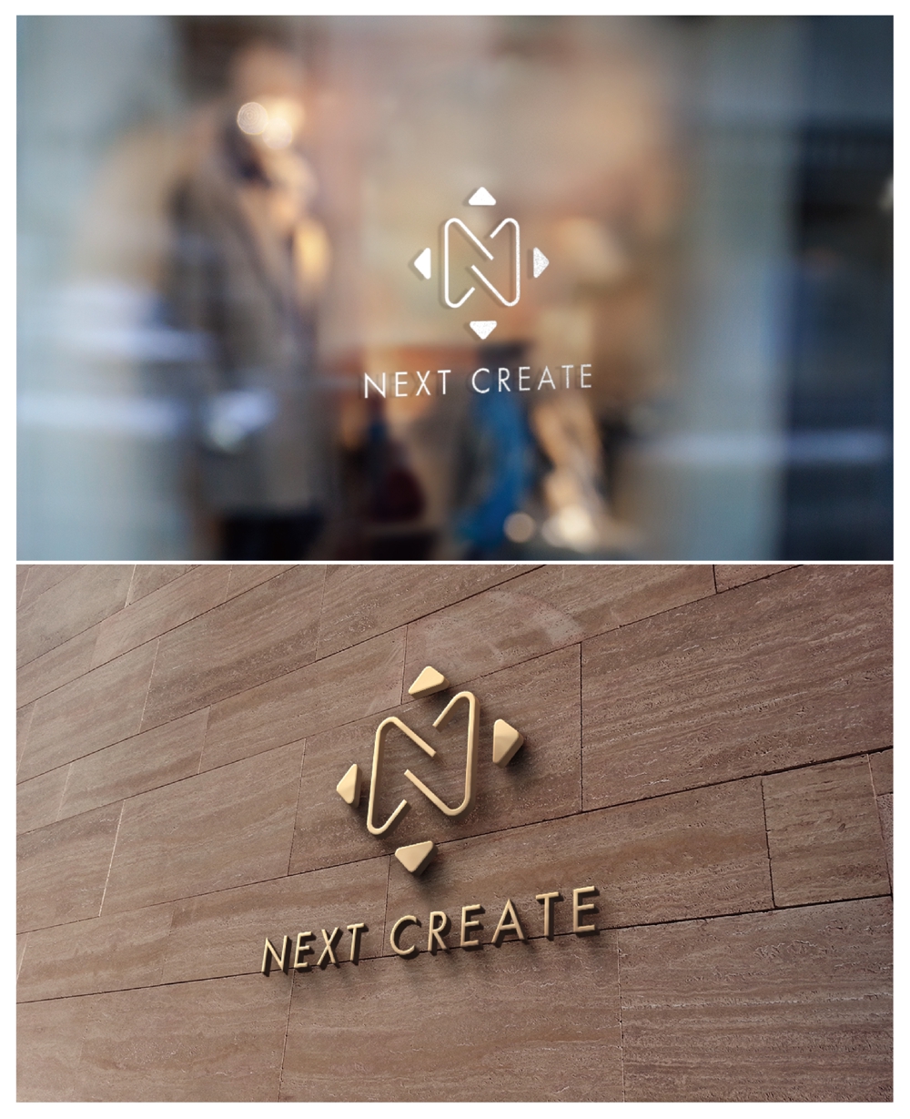 株式会社ネクストクリエイトのロゴとパーソナルトレーニングジム「BODY CREATE」のロゴ