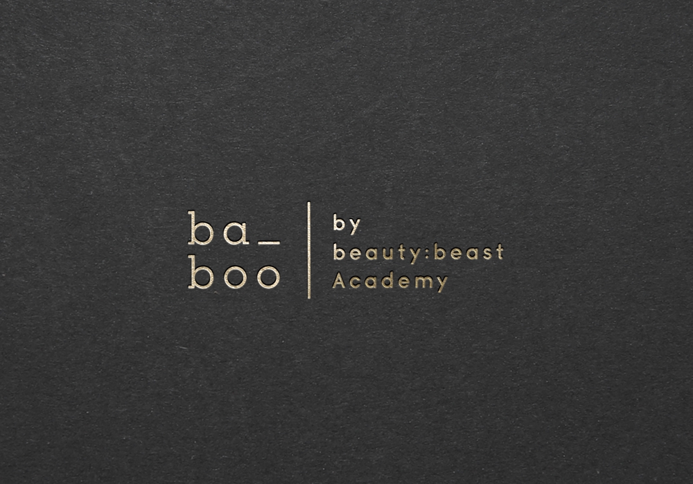 美容室『ba-boo by beauty:beast  Academy』ロゴ作成     