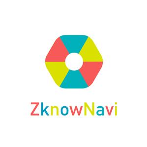 TK デザイン事務所 (TKeN773)さんのオンライン学習塾「ZknowNavi」のイラストロゴおよび文字ロゴへの提案