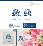サリー (merody0603)さんのお花屋「フラワーショップ・マルシェ」のロゴへの提案