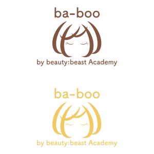 momo (momo1sak)さんの美容室『ba-boo by beauty:beast  Academy』ロゴ作成     への提案