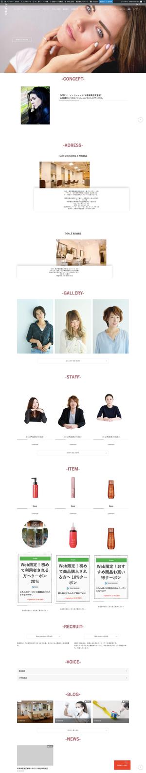 大城勝紀 (yesyoucan210)さんの【1ページのみ！】都内ヘアサロンのHPリニューアルに伴いTOPのページデザインを募集します！への提案