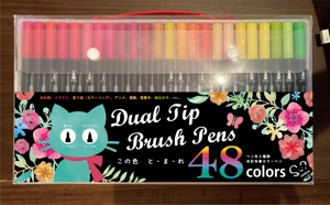 MoMo (plus_nekonote)さんの水彩毛筆のペンのパッケージデザインへの提案