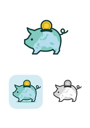 Product Icon Studio (Hiroki_N)さんの豚の貯金箱のイラストへの提案