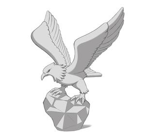hira ()さんのかんむりわしのモニュメントのデザイン画への提案