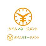 j-design (j-design)さんの当社コンテンツの一つ「タイム”マネー”ジメント」の文字を含めたロゴへの提案