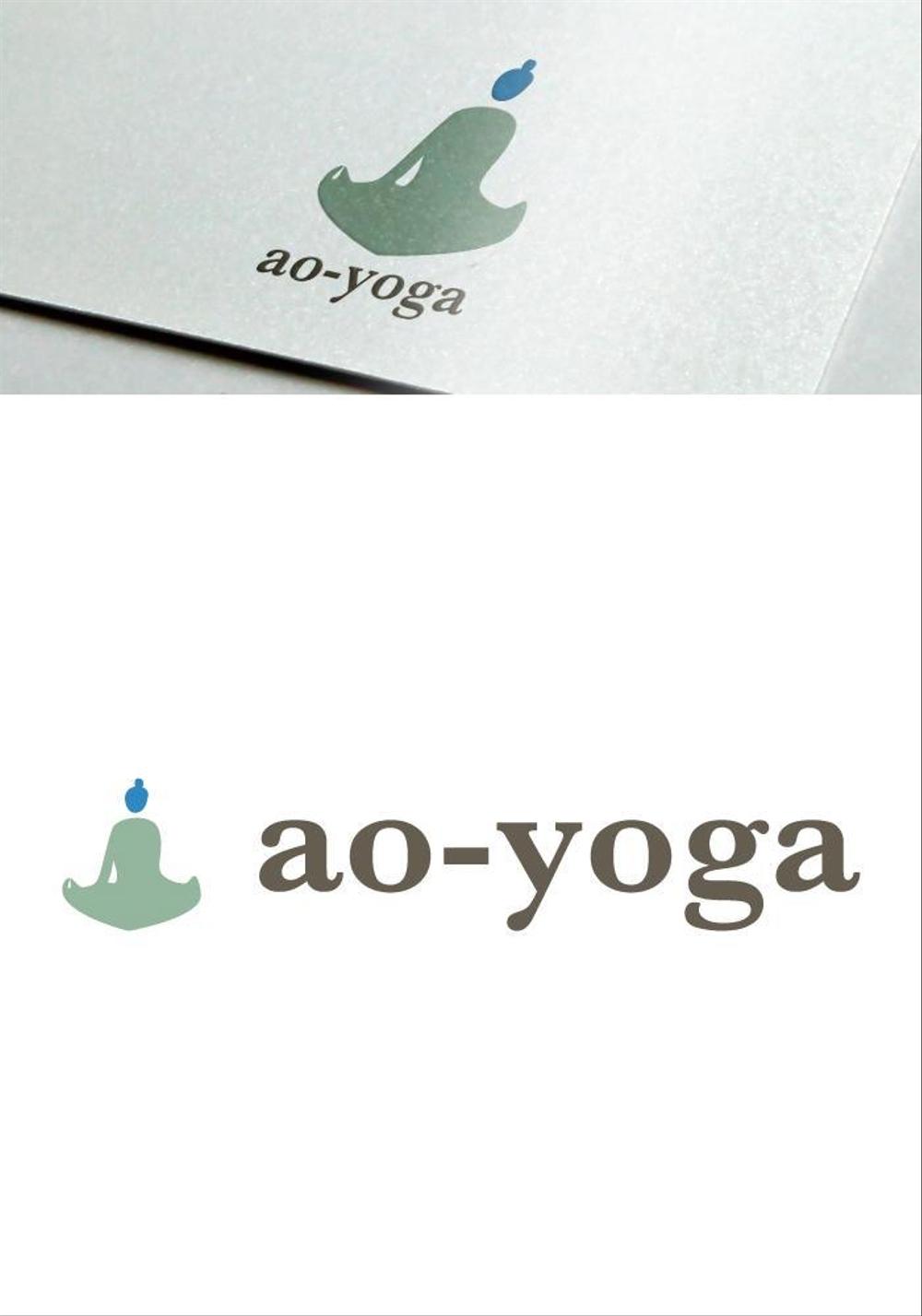 ヨガ瞑想指導「ao-yoga 」のロゴ作成