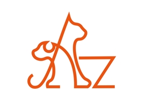 d-ta910n (ta910n)さんの動物病院　Azをメインに犬と猫のシルエットを組み合わせたロゴへの提案