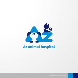 ＊ sa_akutsu ＊ (sa_akutsu)さんの動物病院　Azをメインに犬と猫のシルエットを組み合わせたロゴへの提案
