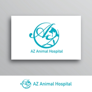 White-design (White-design)さんの動物病院　Azをメインに犬と猫のシルエットを組み合わせたロゴへの提案