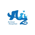 ukkoman (ukkoman)さんの動物病院　Azをメインに犬と猫のシルエットを組み合わせたロゴへの提案