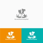 atomgra (atomgra)さんの動物病院　Azをメインに犬と猫のシルエットを組み合わせたロゴへの提案