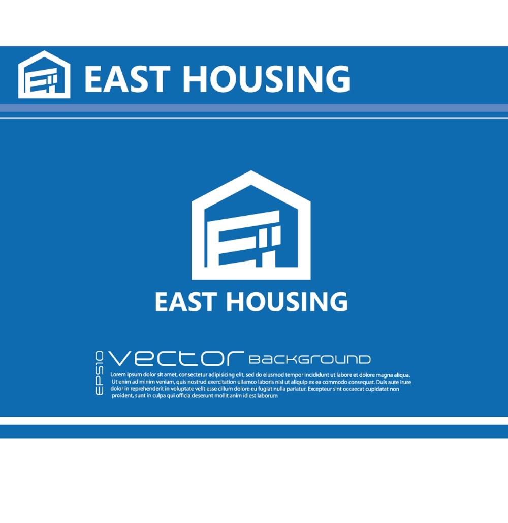 リフォーム事業「EAST HOUSING」のロゴ作成