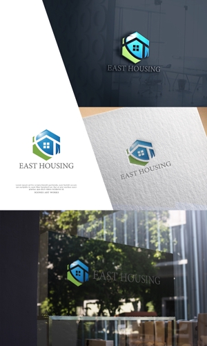 NJONESKYDWS (NJONES)さんのリフォーム事業「EAST HOUSING」のロゴ作成への提案