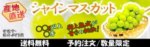 田中　諒 ()さんのYahoo!ショップに使用する 「シャインマスカット」 商品バナーへの提案